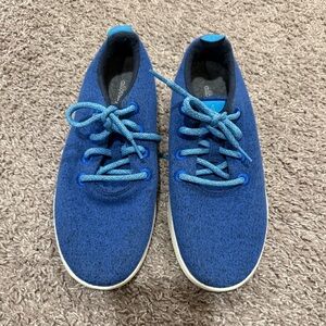 AllBirds Men’s Wool Runner Athletic Shoes Blue Merino Wool Cloudlike sole,size10